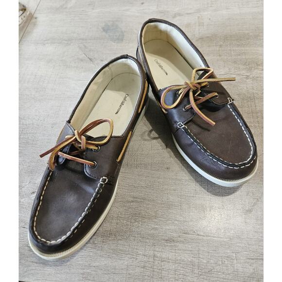 Women's Croft & Barrow Brown Casual Slip On Boat Shoes Loafers Size 10 - Picture 1 of 11